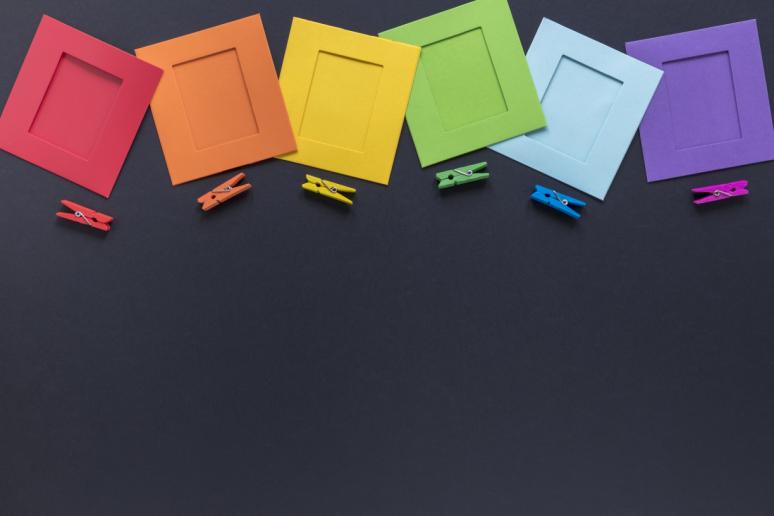 colorful origami hooks